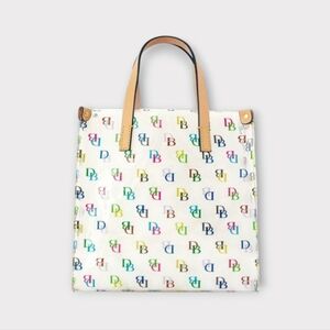 Dooney & Bourke Clear PVC Multicolor Monogram Mini Tote Bag